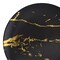 Black with Gold Marble Stroke Round Disposable Plastic Dinner Plates - 10.25" (120 Plates)